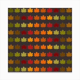 Autumn Fall Leaves Season Background Glitter Art Canvas Print