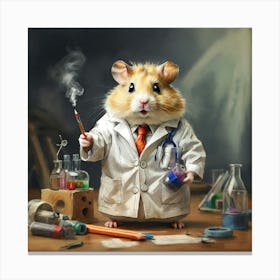 Hamster Scientist 1 Canvas Print