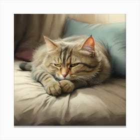 Cat Painting 5 Canvas Print