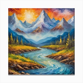 sunrise  mountain Canvas Print