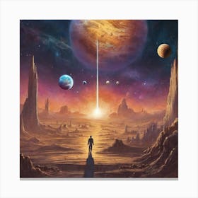 Space Landscape Canvas Print