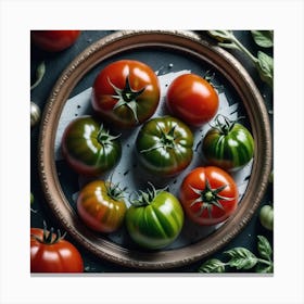 Tomatoes In A Frame 21 Canvas Print