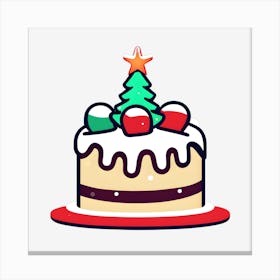 Christmas Cake Canvas Print