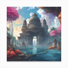 Temple In The Forest Canvas Print