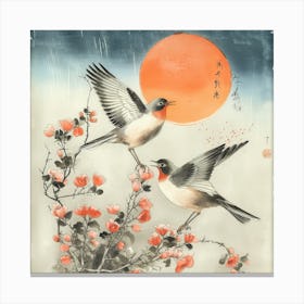 Birds. The Poem Of The Fluttering Seasons [鳥たち: 羽ばたく季節の詩] (XII) Canvas Print