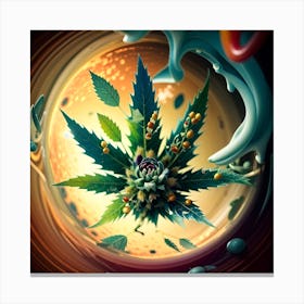 Cannabis Flower evolved Canvas Print