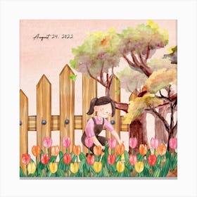 April Tulips Canvas Print