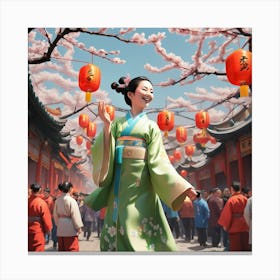 Chinese Girl Canvas Print