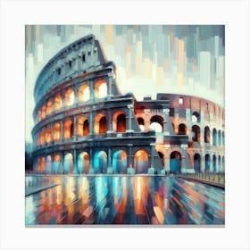 Colosseium in Italy - Painting Canvas Print