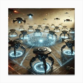 Asterian Drone Swarm Defensive Canvas Print