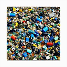 Plastic Waste In The Ocean 1 Canvas Print