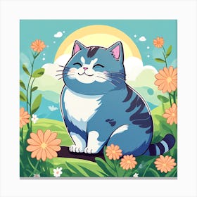 Cat In The Meadow Canvas Print