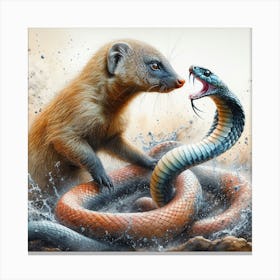 Weasel And Snake 1 Canvas Print