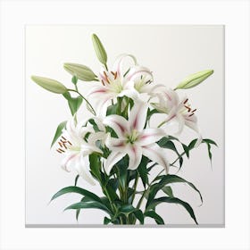 White Lilies Canvas Print