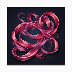 Ribbon Art Canvas Print