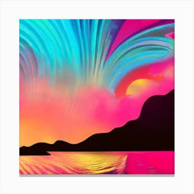 Psychedelic Sunset Canvas Print