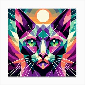 Pippa Low Poly Cat Canvas Print