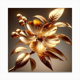 Golden Flower 1 Canvas Print