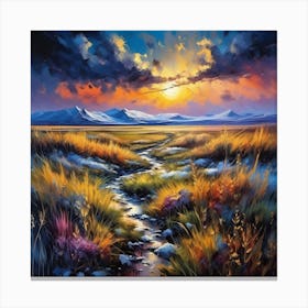 Sunset Over Scotland Canvas Print