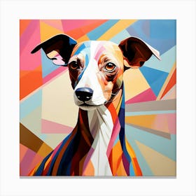 Abstract modernist italian greyhound dog 1 Canvas Print