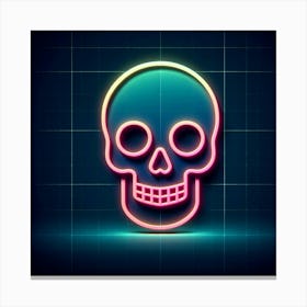 Neon Skull 1 Canvas Print