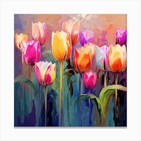 Colorful Tulips 5 Canvas Print