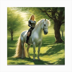 Princess On A Horse Canvas Print