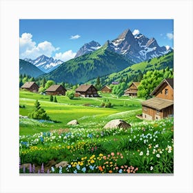 Alpine Village 1 Canvas Print