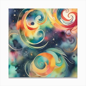 Galaxy Swirls Canvas Print