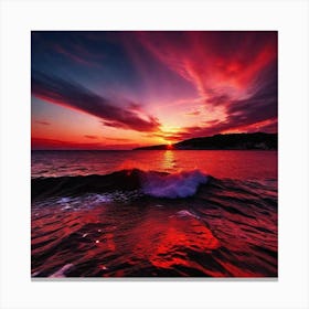 Sunset In The Sea 1 Canvas Print