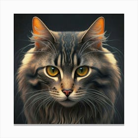 Portrait Of A Cat 3 Canvas Print