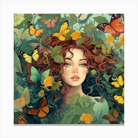 Butterfly Girl 10 Canvas Print