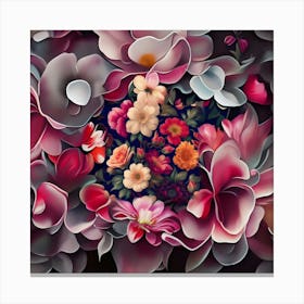Abstract Flowers 1 Canvas Print