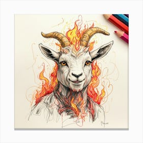 Goat Of Fire 19 Canvas Print