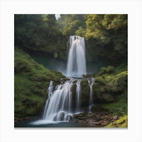 Waterfall - Waterfall Stock Videos & Royalty-Free Footage 5 Canvas Print