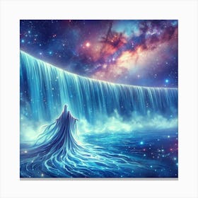 Waterfall In The Galaxy 1 Canvas Print