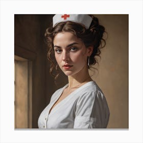 Portrait Of A Nurse Canvas Print