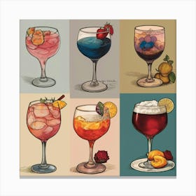 Default Drinks Inspired By Art And Literature Aesthetic 3 Canvas Print