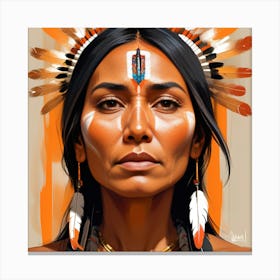 Native American Woman Canvas Print