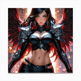 Default A Gracefully Fierce Anime Warrior Princess Her Intrica 1 (7) Canvas Print