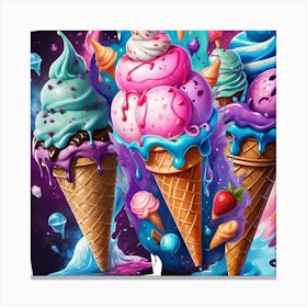 Ice Cream Cones Canvas Print