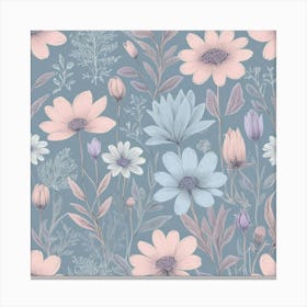 Seamless Floral Pattern 5 Canvas Print