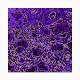 Purple And Gold Abstract Painting 3 Canvas Print