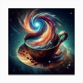 Coffee Cup In Space 1 Canvas Print