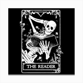 The Reader - Death Skull Book Gift 1 Canvas Print