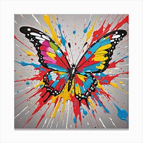 Butterfly Splatter Canvas Print