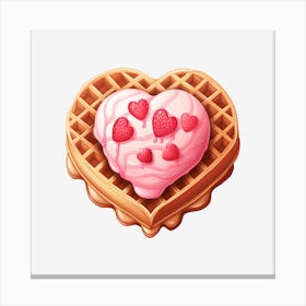 Waffle Heart Canvas Print