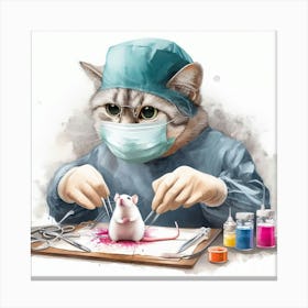 Surgeon Cat Canvas Print