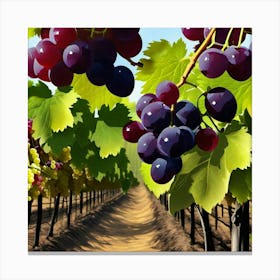 Grapes In The Vineyard 4 Canvas Print
