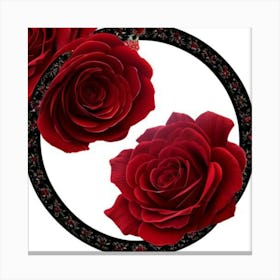 Red Roses In A Circle Canvas Print